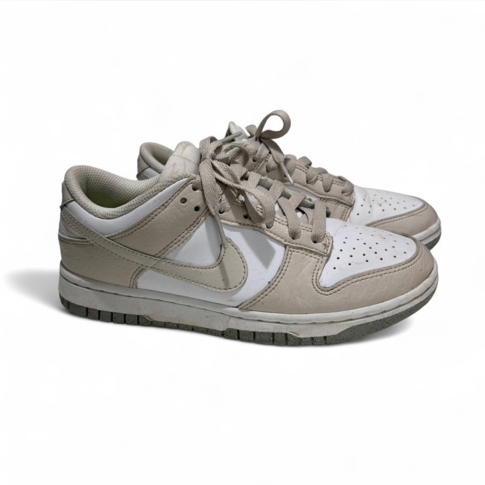 Nike Low Dunk Tan and White Low-Top Sneakers